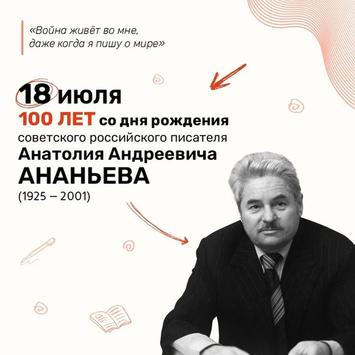 «Мой главный дневник: память» к 100 летию со дня рождения А.А. Ананьева- Литературный час