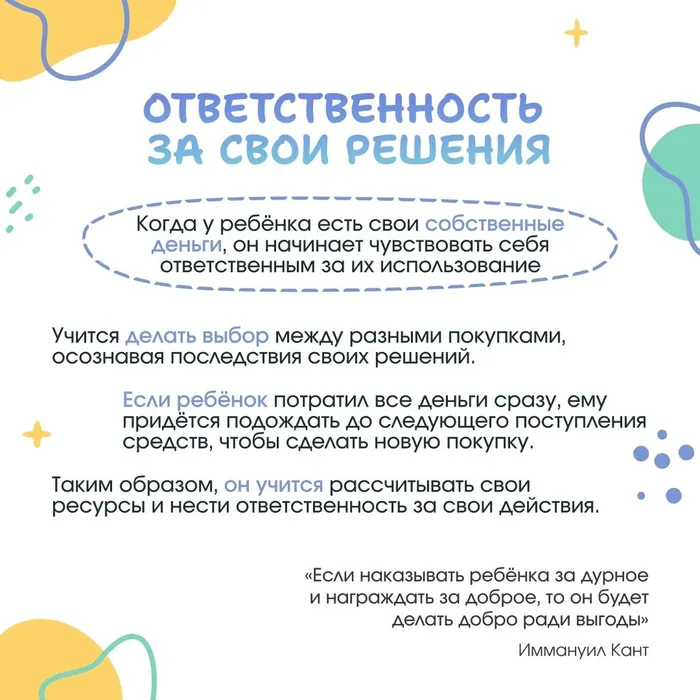 Памятка «Карманные деньги»