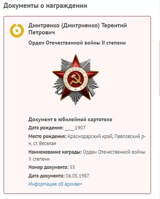 Дмитренко Терентий Петрович