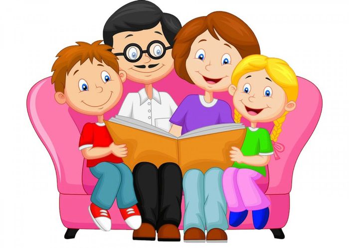 папа, мама и я - читающая семья